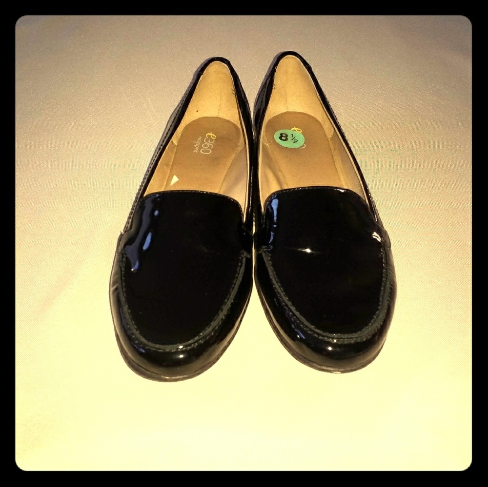 Easy Spirit Jeyden Shiny Black Loafers 8.5M